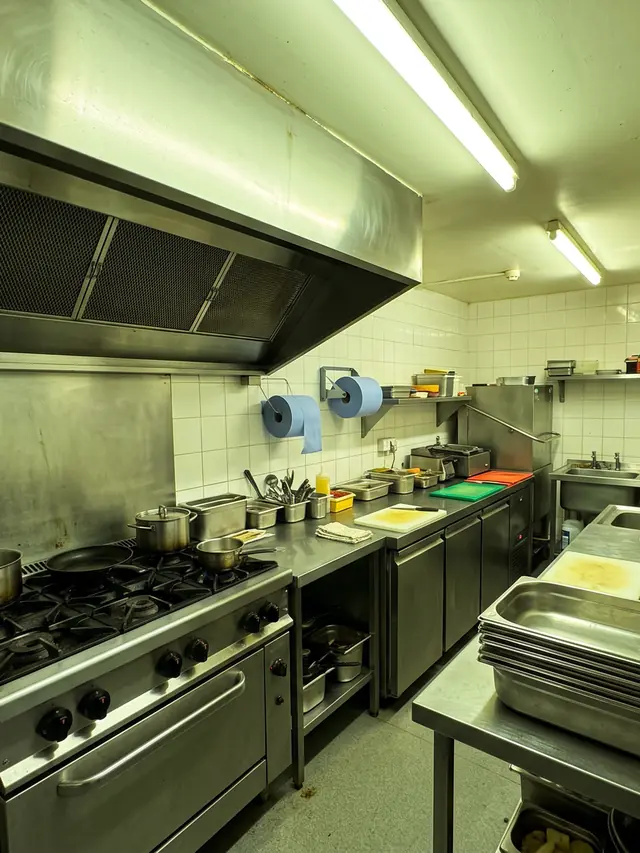 Commercial kitchens.